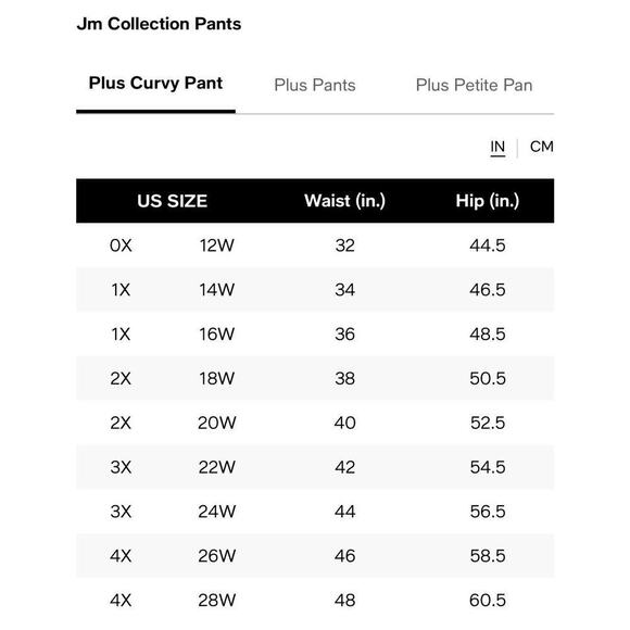 Jm Collection Blue Tummy Control Pull-on Slim-Leg Pants Plus Petite‎ Size 16WP - Picture 5 of 5